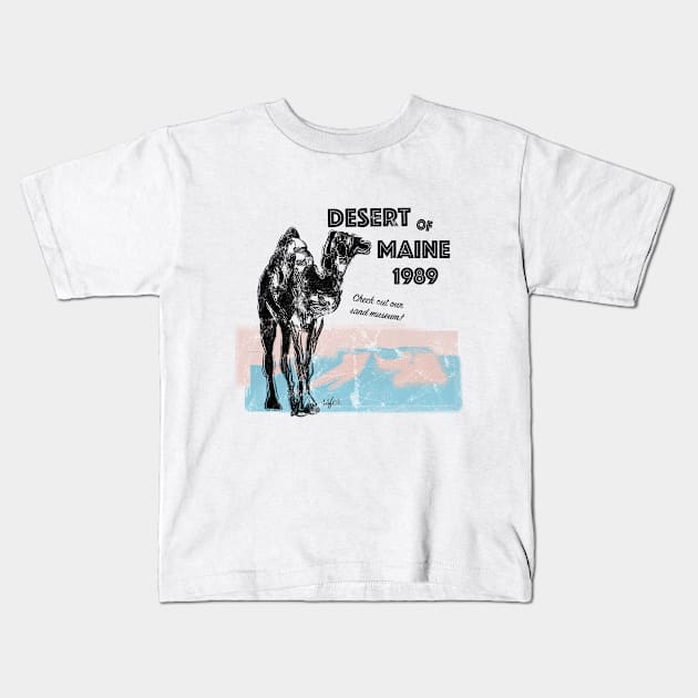 VINTAGE DESERT OF MAINE Kids T-Shirt by Scary Stories from Camp Roanoke